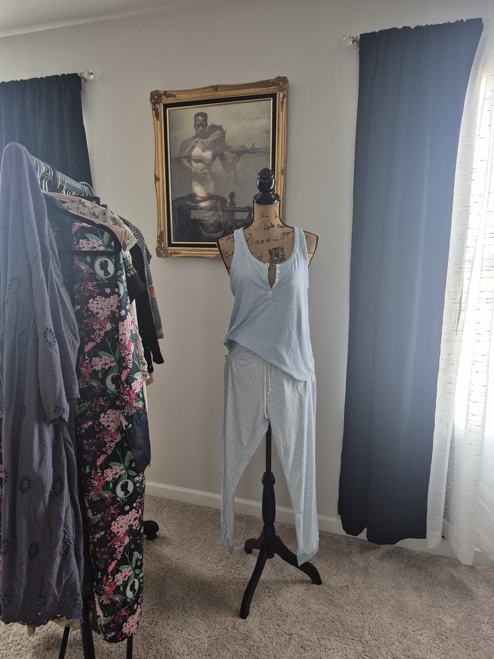 & Other Stories Light Blue Striped Jogger Set